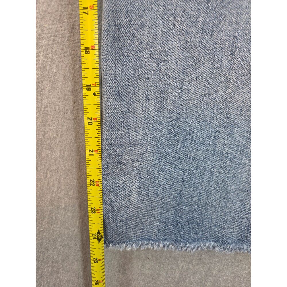 Judy Blue 15/32 Straight Leg Jeans Light Wash Raw Frayed Hem Stretch Denim - Picture 9 of 9